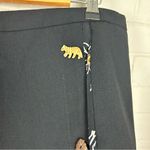 Vintage African Safari Animals Black Skirt Size XL Photo 5