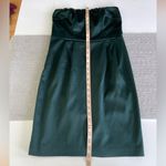 EXPRESS  Forest Green Satin Strapless Pleated Mini Dress Size 4 Photo 5