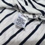 Double Zero Women's L Black & White Striped Short Sleeve T-Shirt Photo 2