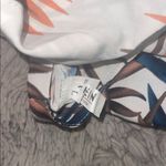 SheIn White and Green Flutter Sleeve Crop Blouse Photo 5