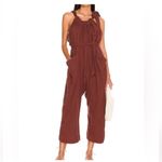 Free People  Henriette Jumpsuit Romper in Raisin‎ NWT Photo 2