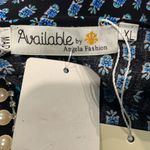 Available by Angela Fashion NWT Black & Blue Paisley Blouse Photo 8