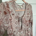 Anthropologie Lilka Chemise Sleep Gown Lounge Dress | Paisley | Small Photo 5