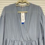 Samsoe Samsoe NWT Dusty Blue Jolie Wrap Long Sleeve Mini Dress Size XXS Photo 5