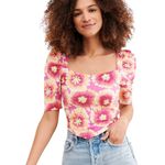 Free People NWT! Give Me More Floral Half Sleeve Crop Top - Size XS Photo 0