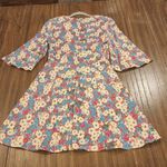 Stine Goya jasper daisy field teal multi color Floral Mini Dress 3/4 sleeve M Blue Size M Photo 9