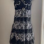 Floral Lace sequins Y2K Dress with Black and White Design Size undefined Photo 1
