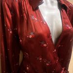 Paige $249 Anthropologie  Burgundy Wrap Dress Sz M Photo 4