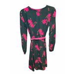 Boden Women US 6 Mara Bramble Belted Floral Hunter Green Pink Long Sleeve Dress Photo 2