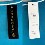 Chaudry Dress Medium Lightweight Summer Midi Sleeveless Dress Teal Floral New Photo 5