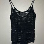 Victoria's Secret Victoria’s Secret black crochet knit swim cover up romper women’s size medium Photo 3
