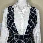 Venus Women's Black White One Piece Button Down Back Zip Twofer Dress Sz 6 Photo 1