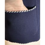 Talbots  Womens XL Navy Blue Sweater Blazer Pockets Nautical Beach Preppy Classic Photo 2