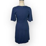 Amanda Uprichard Boca Mini Dress Women's Small Navy Blue Empire Waist RTR Photo 4