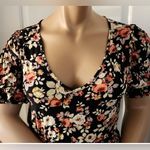 Vibe Sportswear Black Bohemian Floral Jumpsuit 1X Photo 4