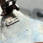 Italian Sterling Silver Gold Wire Accent Clip On Earrings Shell Fan Design Photo 4