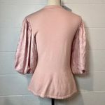 On Twelfth Pink Dusty Rose Balloon Sleeve Floral w Eyelet Trim Blouse Photo 4