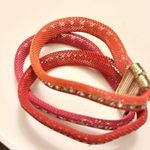 Mesh & Rhinestone Magnetic Closure Bracelet Photo 2