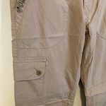 Liu Jo women's size 28 gem embellished cargo pocket zipper cropped trouser pants Brown Photo 3