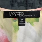 Kasper  sportswear womens medium v-neck ruffle blouse button front pastel colors Photo 7