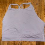 CRZ YOGA Womens Butterluxe Strappy High Neck Longline Sports Bra Gray Size M Photo 2