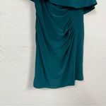 XScape Teal Blue Ruffled One Shoulder Ruched Mini Dress Womens 4 Formal Bodycon Photo 1