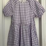 Hill House  Tuckernuck Purple Gingham Print Adeline Babydoll Dress Swedish Dot Photo 0