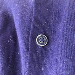 Nicole Miller Original womens silver thread button front cardigan blue small Photo 4