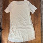 Betsey Johnson  off White Sequin Short Sleeve t shirt style mini dress NWOT large Photo 6