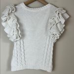 Cleobella  Hedda Short Sleeve Sweater Knit Ruffle XS Organic Cotton Photo 3