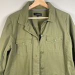 Talbots Jacket Pom Pom Army Green Flap Pockets Gorpcore Lightweight Women’s L Photo 1