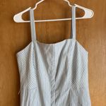 Club Monaco Club‎ Monaco Blue/white Stripe Linen Blend Midi Dress Size 10 Photo 4