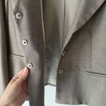 Ann Taylor  16P Womens Brown Tweed Blazer Pants Suit Set Career Office Wool Blend Photo 1