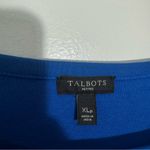 Talbots  Royal Blue Cotton Shirt Dress‎ Knee Length Size X-Large Petite Photo 3