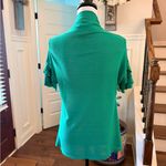 Etcetera  EUC Lightweight Kelly Green Ribbed Cardigan w/ Ruffle Sleeves Photo 1