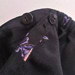 JM Collection  Black Purple Paisley Wrap Midi Skirt Whimsygoth  Size L Photo 7