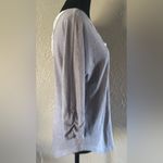 Deletta Anthropologie  Mara Gray Jersey Top w/ 🤍Chiffon Criss-Cross Back🤍 ~S Photo 4