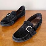 AGL • Buckle Flat loafer moccasin slip on black suede leather driving moc Size 9 Photo 2