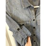 J.Crew Shirt Dress Womens XS Chambray Denim Roll Tab Sleeve Button Casual pockets Photo 5