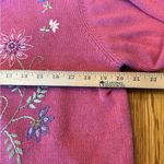 Vintage Salon Studio Haband Lavishly Embroidered Floral‎ Sweater Pink Size L Photo 4