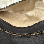 Tory Burch  Pebble Leather Clutch Wallet Fold Over Black Logo Elegant Cocktail Photo 4