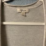 Style & Co . Striped Open Front Cardigan in gray and Blue Tones Photo 4