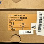 ASICS New  Gel Rocket 11 Black Pure Silver Indoor Court Shoe Sneaker 13 Photo 5