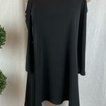 Clara Sun Woo Black Cold Shoulder Sharkbite Hem Tunic Top S Photo 1