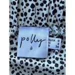 Princess Polly SK1 Polly Women's Dotted Ruffled Mini Skirt White Black Size 4 Photo 3