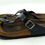 Birkenstock  Gizeh Black Metallic Thong Sandals Women's 8 US Photo 1