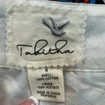 Anthropologie Tabitha Pencil Skirt Size 4 Small Olmeda Blue Orange Mosaic Print Photo 5