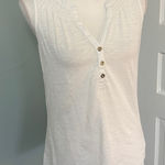 Lilly Pulitzer  Essie Shirt Tank Top White Sleeveless Cotton Smocked Small Photo 0
