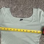 SheIn mint green square neck long sleeve shirt XS Photo 5