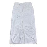 Madewell NWT Women's White Rilee Denim Midi Skirt Size 27 Raw Hem Casual Preppy Photo 3